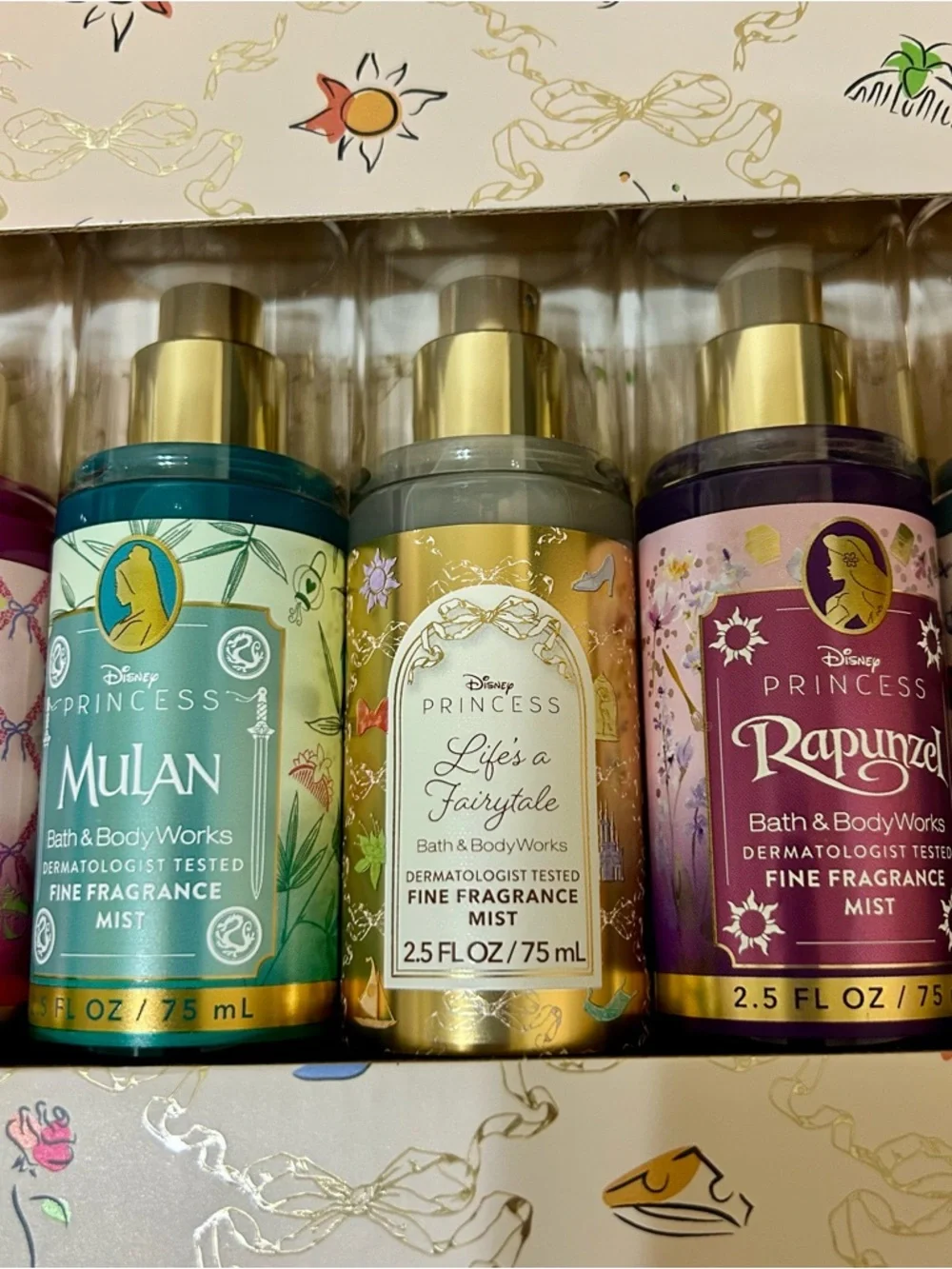 Bath and Body Works Disney Princess 7-piece Mini Fine Fragrance Mist Sampler